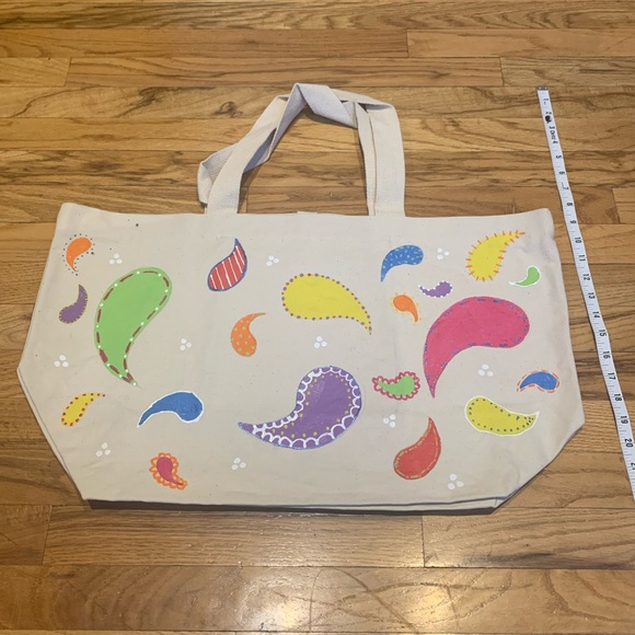 Hand painted -functional tote (personalize option)